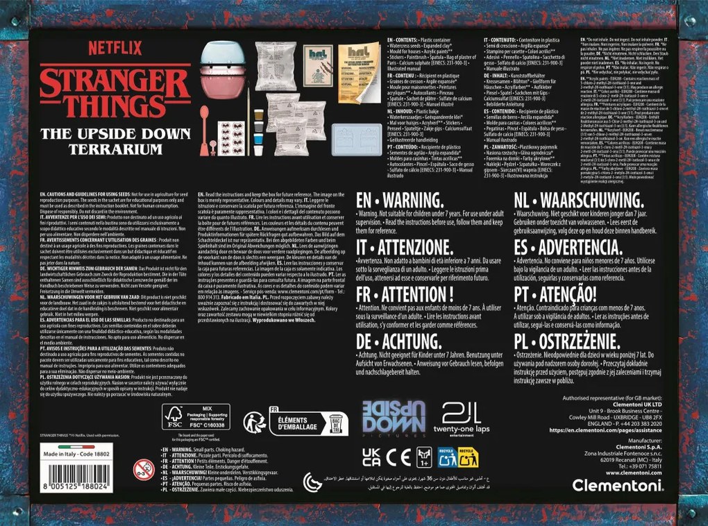 Stranger Things Upside Down terrárium Clementoni