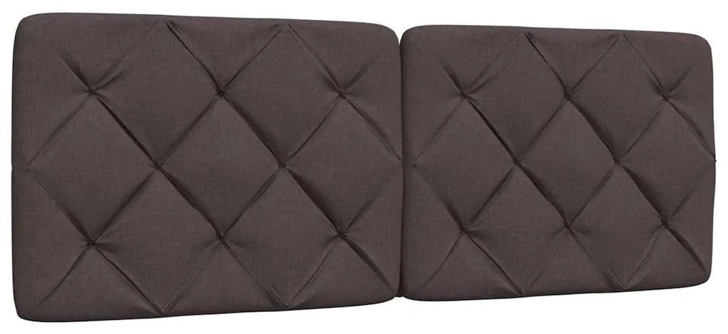 sötétbarna szövet ágykeret LED-es matrac nélkül 140 x 200 cm