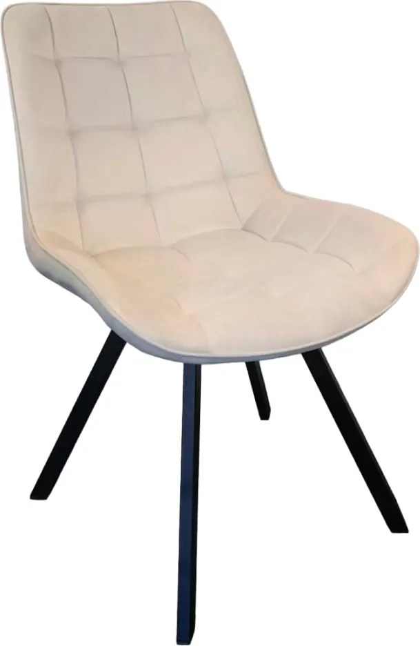 Étkezőszék, bézs Velvet szövet/fekete, SAMIRA