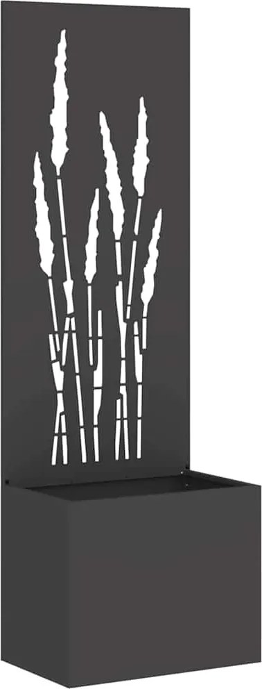 vidaXL Kertvédő vászon Fekete 50 x 140 cm Hidegen hengerelt acél