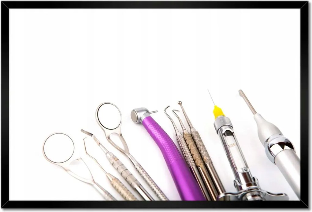 Poszterek keretben 60x40 Fogászati eszközök
