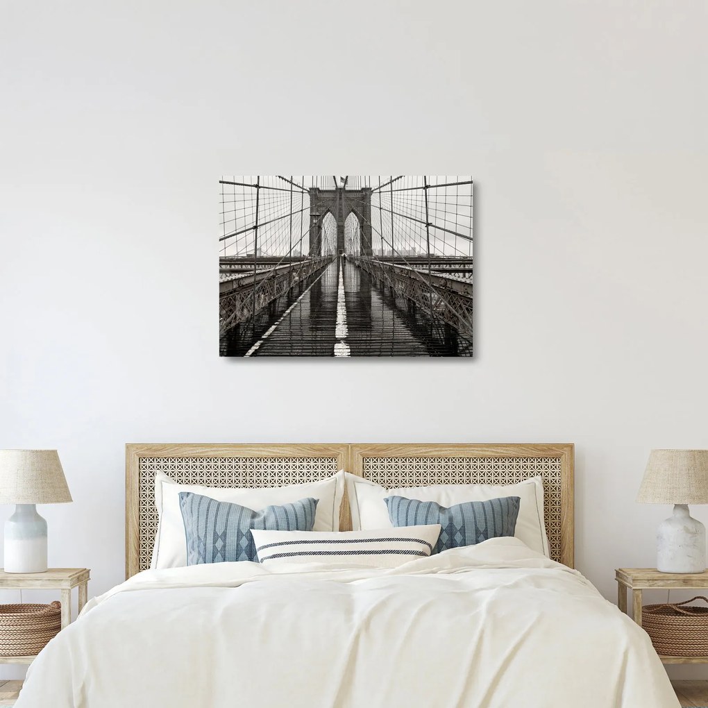Üveg kép - Brooklyn híd (70x50 cm)