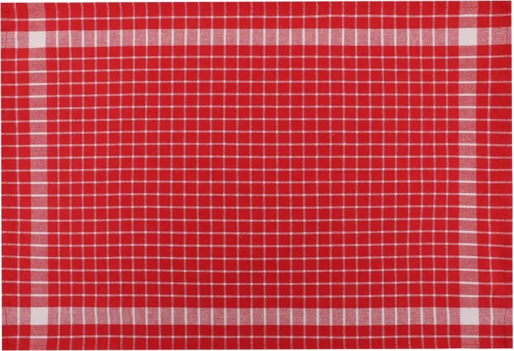 10 részes pamut kéztörlő szett 45 × 65 cm, piros-fehér