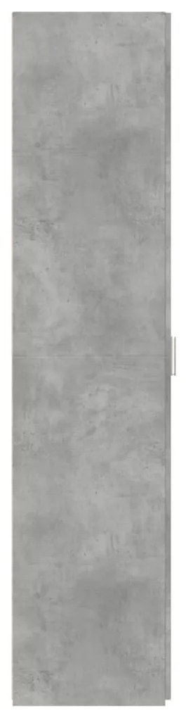 betonszürke szerelt fa magasszekrény 30 x 42,5 x 185 cm