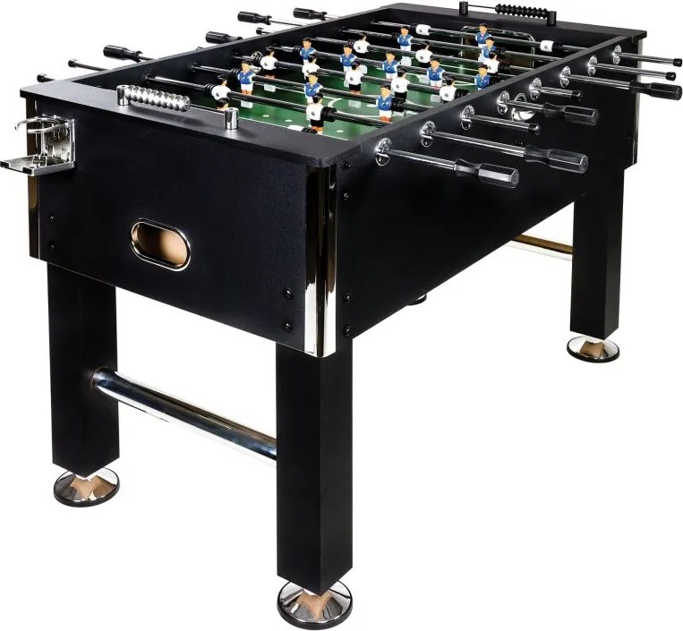 GamesPlanet® Csocsóasztal LEEDS Fekete 140 x 73 cm