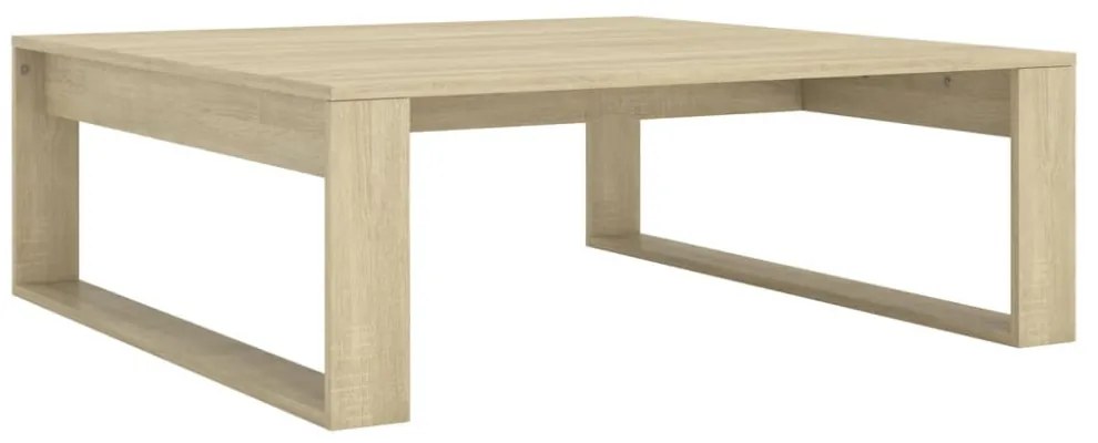 sonoma tölgy színű szerelt fa dohányzóasztal 100 x 100 x 35 cm