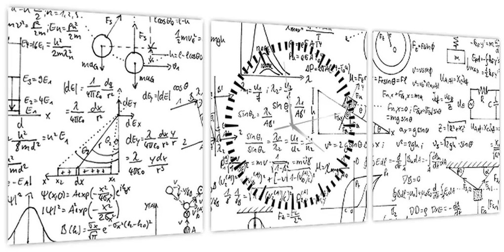 Kép - Képletek (órával) (90x30 cm)