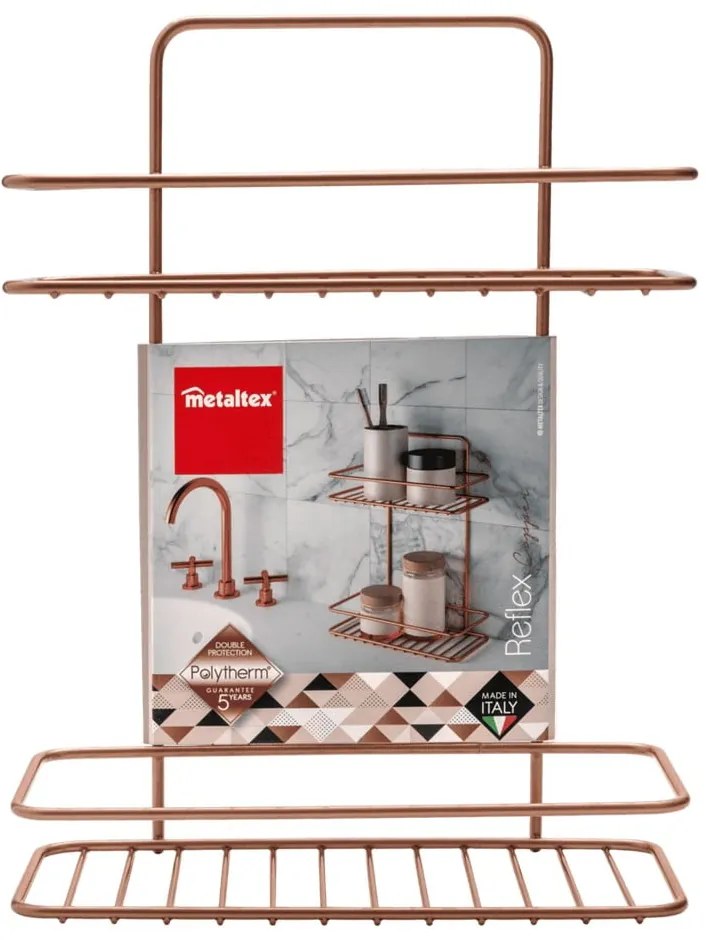 Copper kétszintes fürdőszobai polc - Metaltex