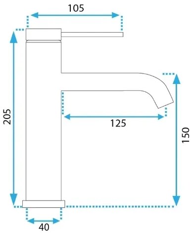 REA-B5323 - Mosdócsaptelep CLIF 20,5 cm szálcsiszolt arany