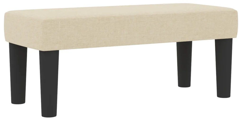 Boxspring ágy matraccal és paddal krém színben 90x200 cm szövet