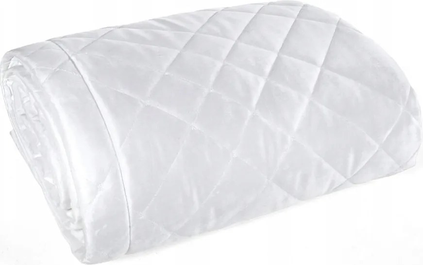 Dekoratív ágytakaró RIA6 200x220 fehér bársony geometrikus foltvarrás