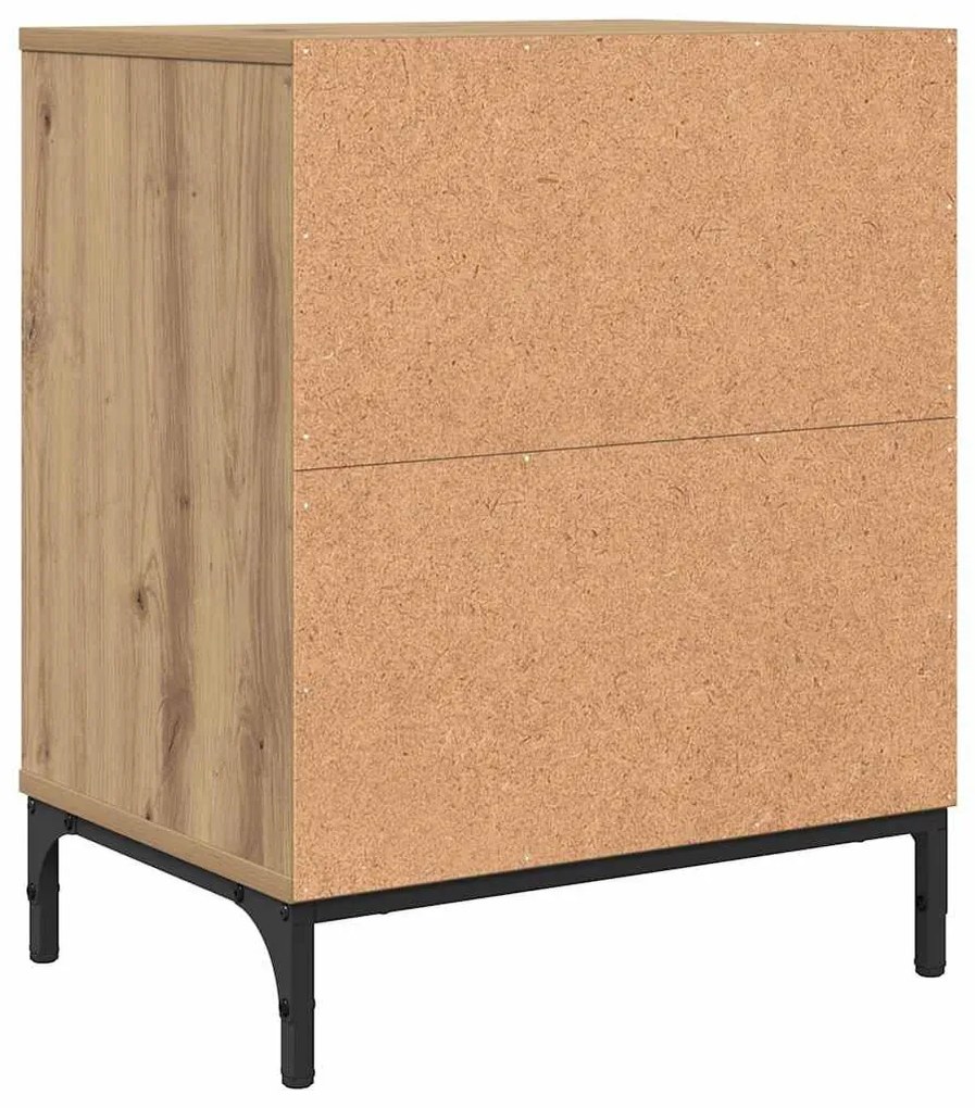 Éjjeliszekrények 2 pcs kézműves tölgy 49 x 36 x 61 cm Faanyag