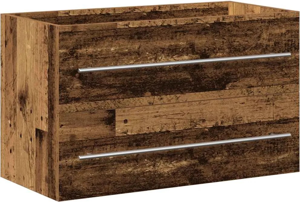 vidaXL antik fa színű szerelt fa mosdószekrény 80x38,5x48 cm