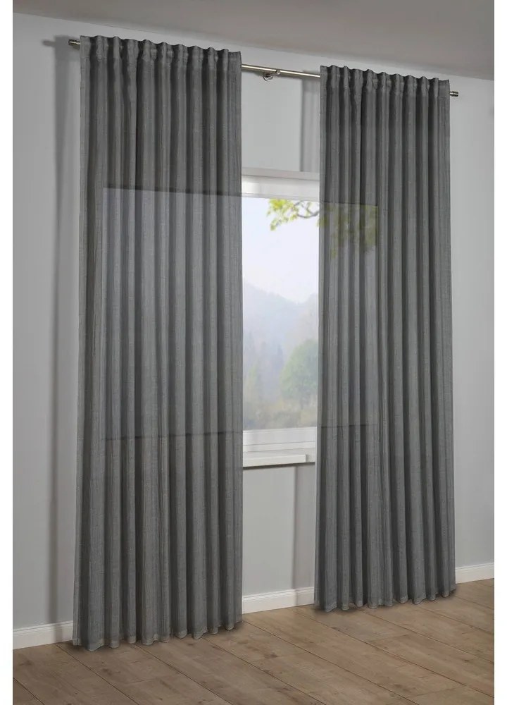 Sötétszürke függöny 135x245 cm Etamine – Sehlbach