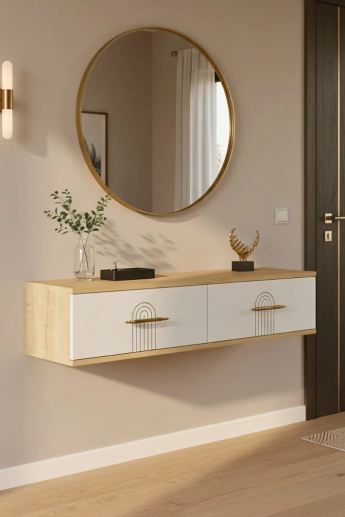 Ida 120 - Sapphire Oak, White