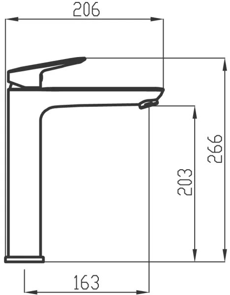 Novaservis - Mosdócsap METALIA 26,6 cm fényezett króm