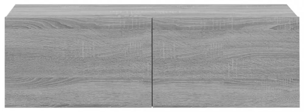4 db szürke sonoma színű fali TV-szekrény 100 x 30 x 30 cm