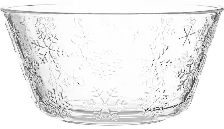 Altom 6 darabos üveg tálkészlet Snowflakes 13 cm,400 ml