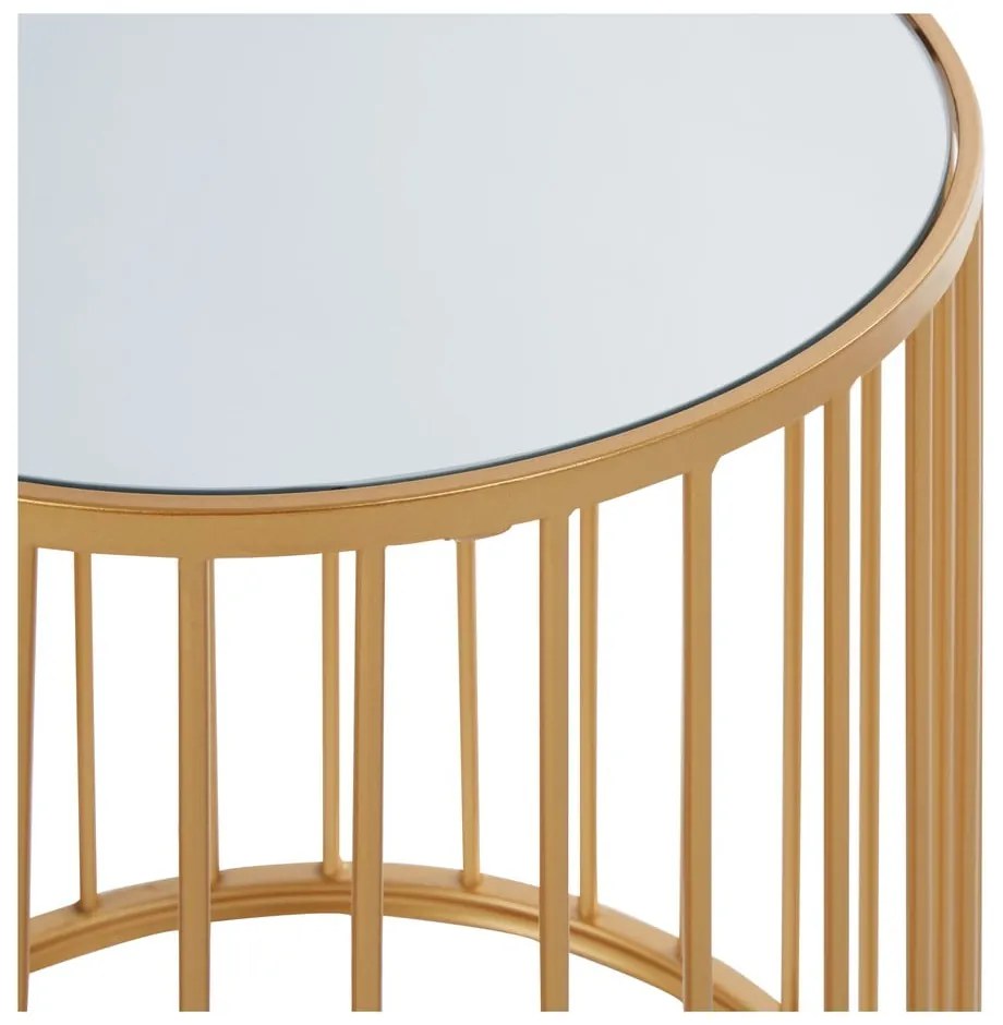 Kerek tárolóasztal szett üveg asztallappal 2 db-os Avantis – Premier Housewares