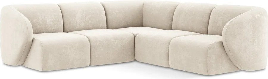 Bézs zsenília sarokkanapé Lani – Makamii