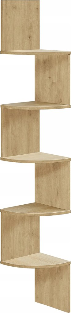 Sarokpolc artisan tölgy nappali, konyha, hálószoba 20x20x126cm