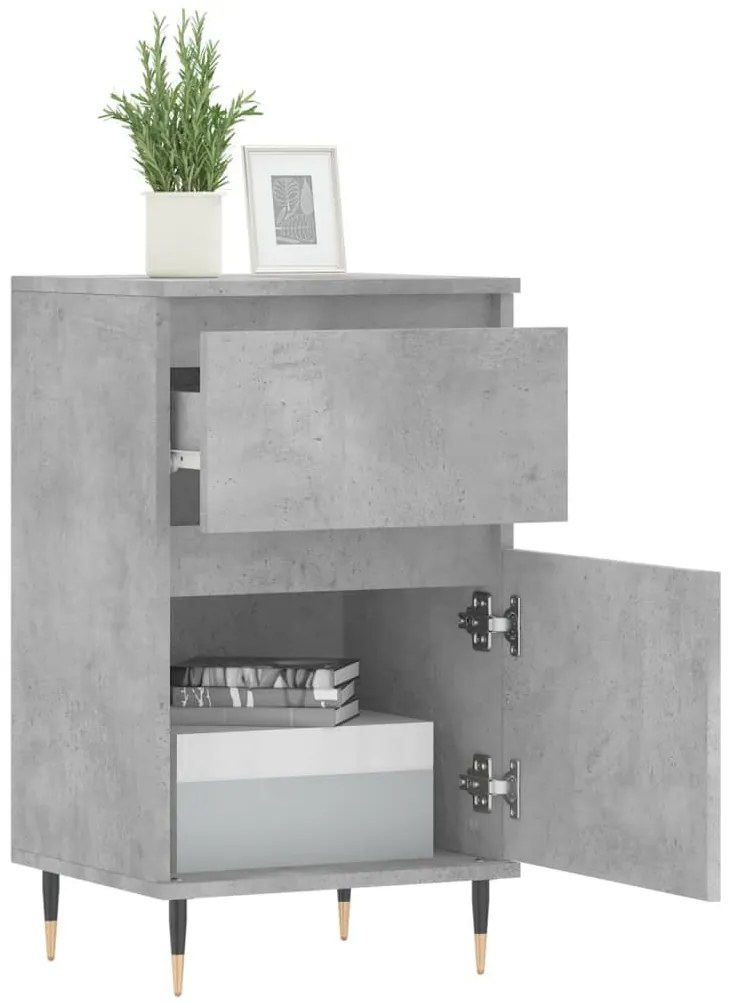2 db betonszürke szerelt fa tálalószekrény 40 x 35 x 70 cm