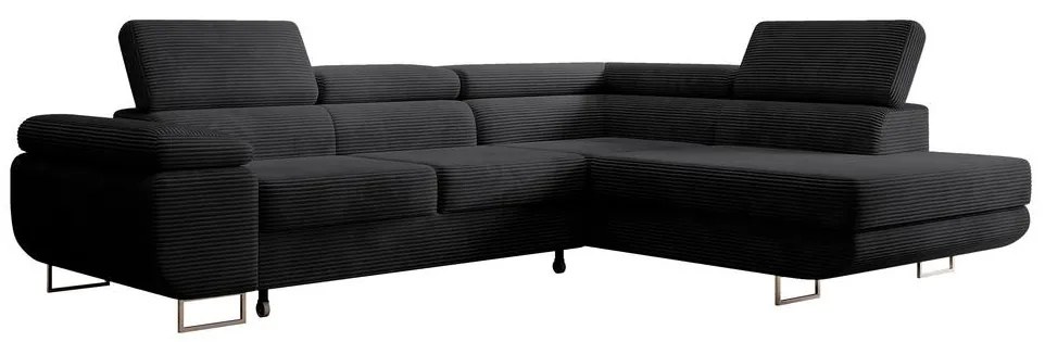 Sarokkanapé Stiletto (J) (fekete + ezüst). Akció -15%. 1099687
