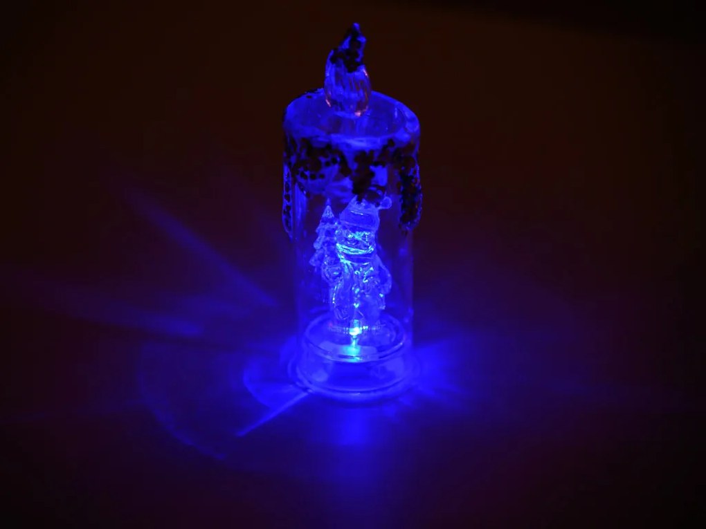 LED oszlopgyertya SANTA 16 cm átlátszó - több kialakítás