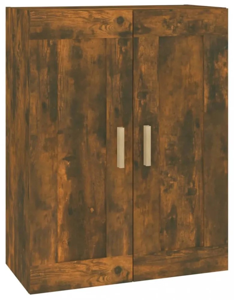 füstös tölgy színű szerelt fa faliszekrény 69,5 x 32,5 x 90 cm