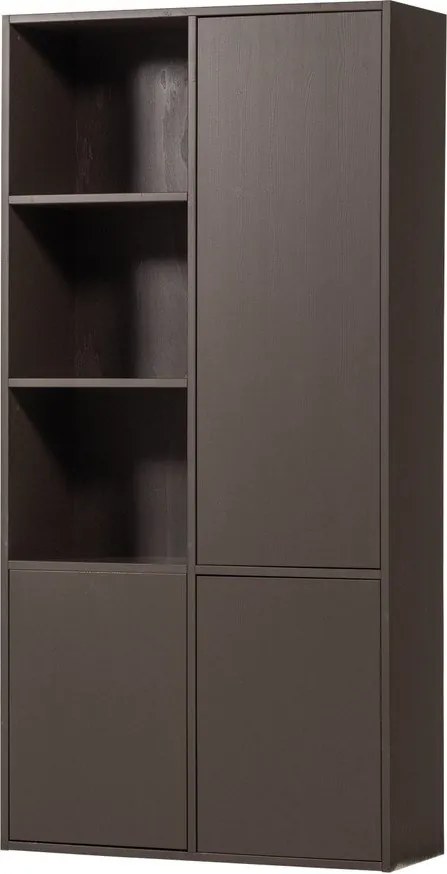 Sötétbarna borovi fenyő moduláris szekrény 108x215 cm Meggy – WOOOD