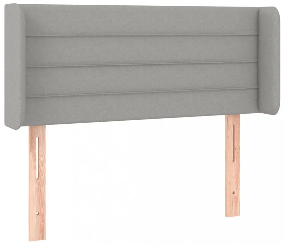 világosszürke szövet LED-es fejtámla 93 x 16 x 78/88 cm