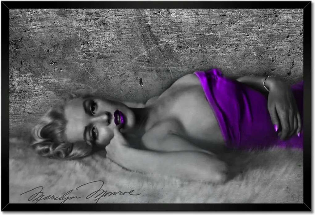Poszterek keretben 60x40 Lila Marilyn Monroe