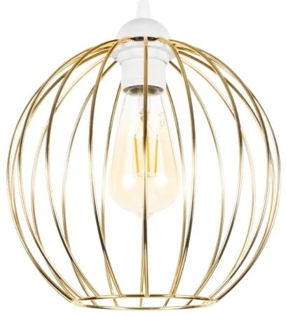 Csillár zsinóron MATT 3xE27/60W/230V pók fehér/arany