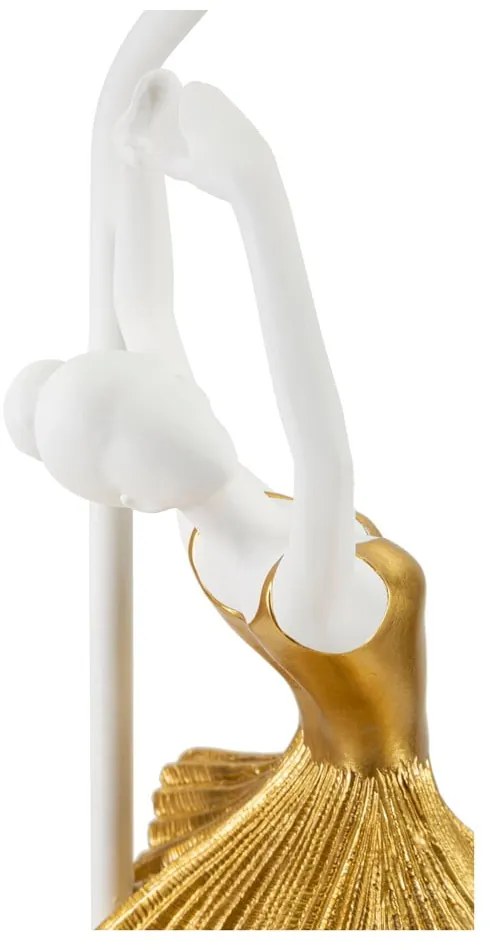 Fehér-aranyszínű asztali lámpa textil búrával (magasság 64 cm) Dancer – Mauro Ferretti