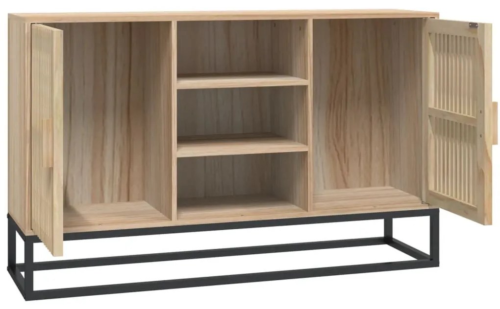 szerelt fa tálalószekrény 105 x 30 x 65 cm