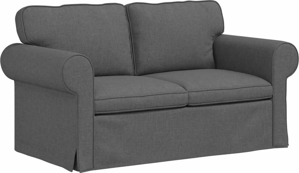 vidaXL Kanapé Sötétszürke 215 x 82 x 80 cm szövet