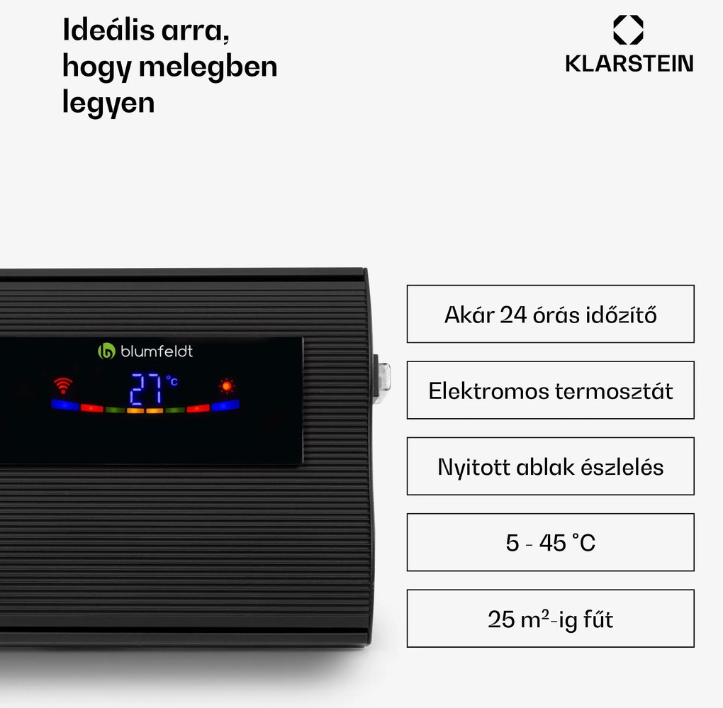 Blumfeldt Cosmic Beam Smart 30, infravörös hősugárzó, 3000 W, vezérlés applikáción keresztül, fekete