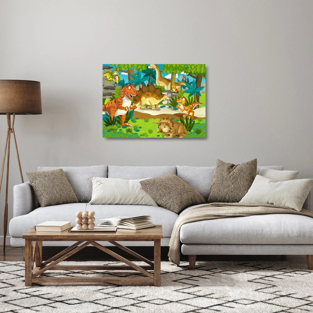 Kép - dinoszaurusz (üvegen) (70x50 cm)