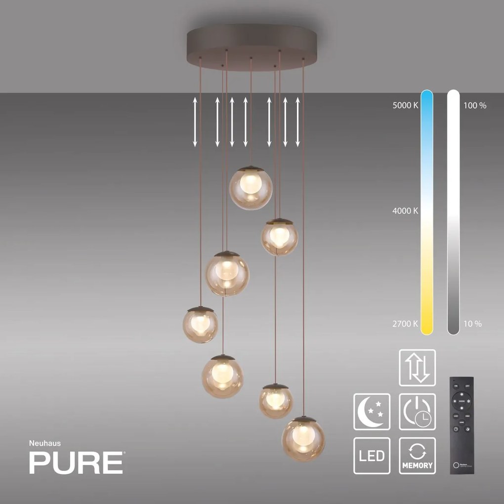 Paul Neuhaus modern függeszték pure popup barna pln2587-97