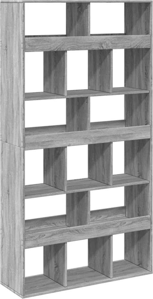 vidaXL szürke sonoma színű szerelt fa könyvespolc 100 x 33 x 187,5 cm