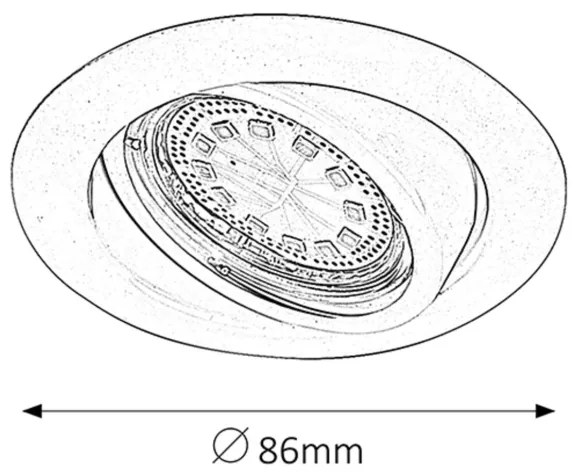 Rabalux 1051 - KÉSZLET 3xLED Beépíthető lámpa LITE 3xGU10-LED/3W/230V