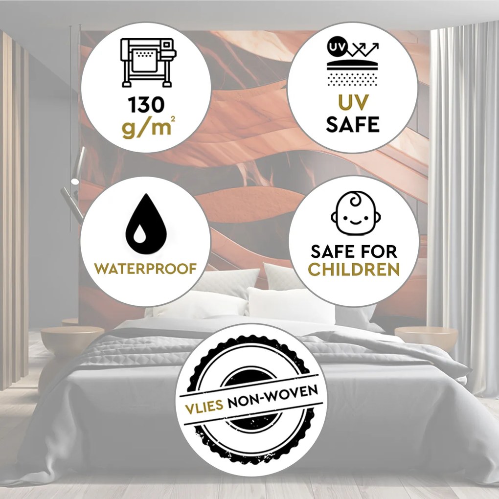 Gario Fotótapéta Hullámok márványon Anyag: Vlies, Méret: 250 x 175 cm