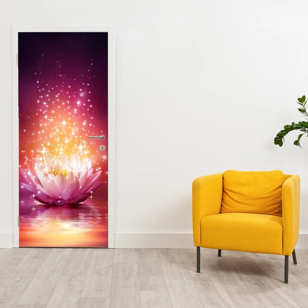 Fotótapéta ajtóra - Lótuszvirág (95x205cm)