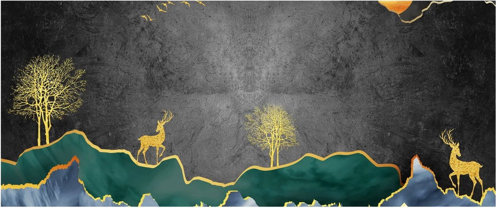 Kép - Hegyi táj (120x50 cm)