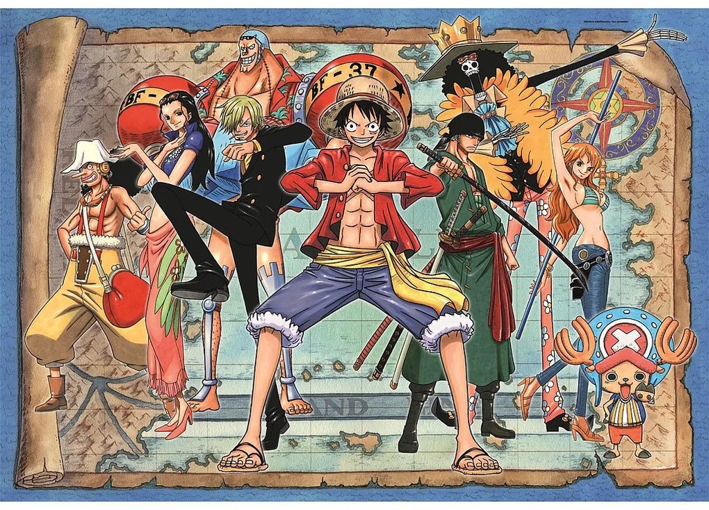 One Piece Map 500 db-os Cube puzzle Clementoni