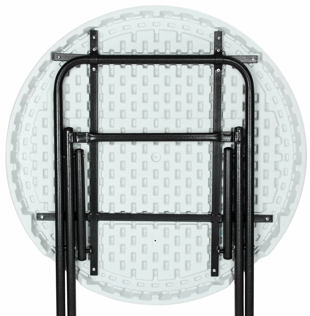 LYDA műanyag rendezvényasztal, Ø72x110cm, fehér Casaria