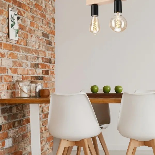 Felületre szerelhető csillár VITO 2xE27/60W/230V tölgy