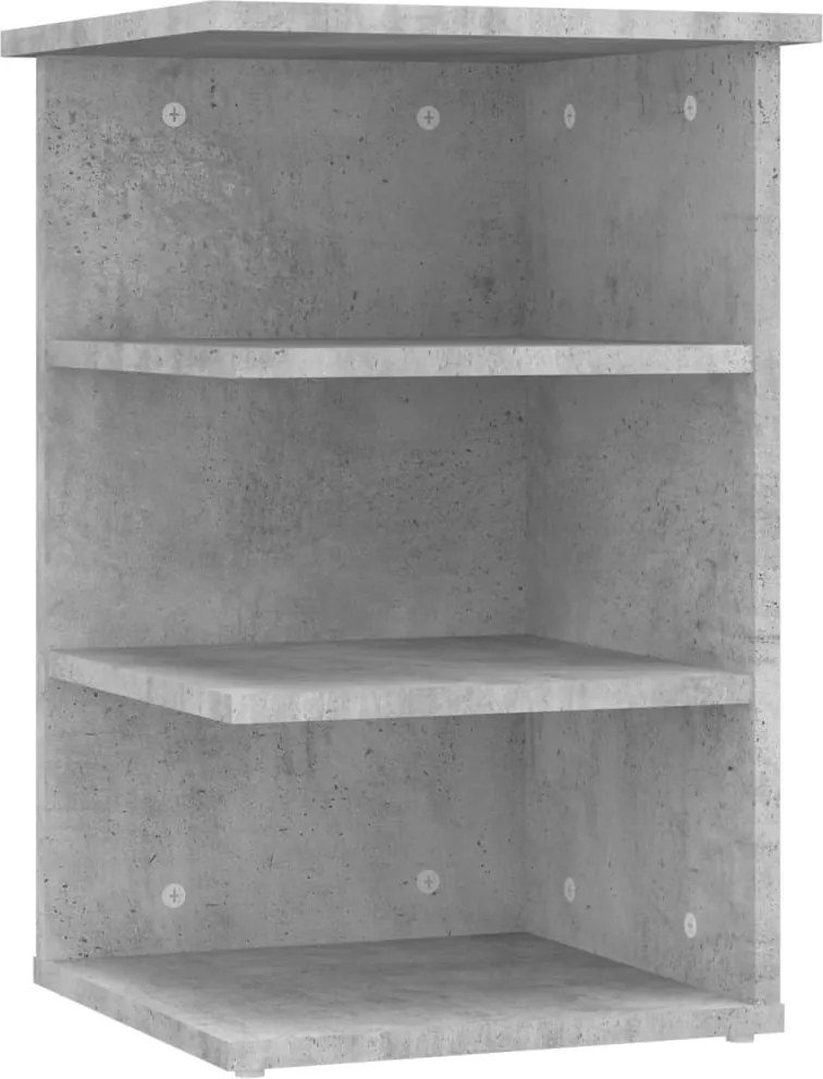 vidaXL betonszürke szerelt fa kisszekrény 35 x 35 x 55 cm
