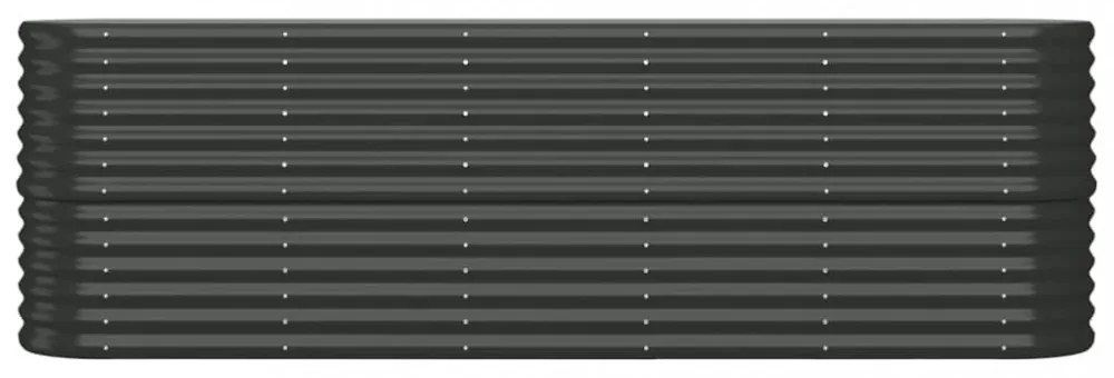 antracitszürke horganyzott acél kerti magaságyás 224x40x68 cm