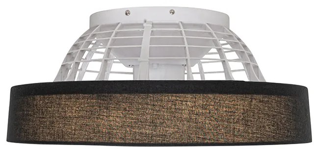 Fekete mennyezeti ventilátor csillag effektussal 47 cm LED-del, fényerőszabályzóval és távirányítóval - Emily